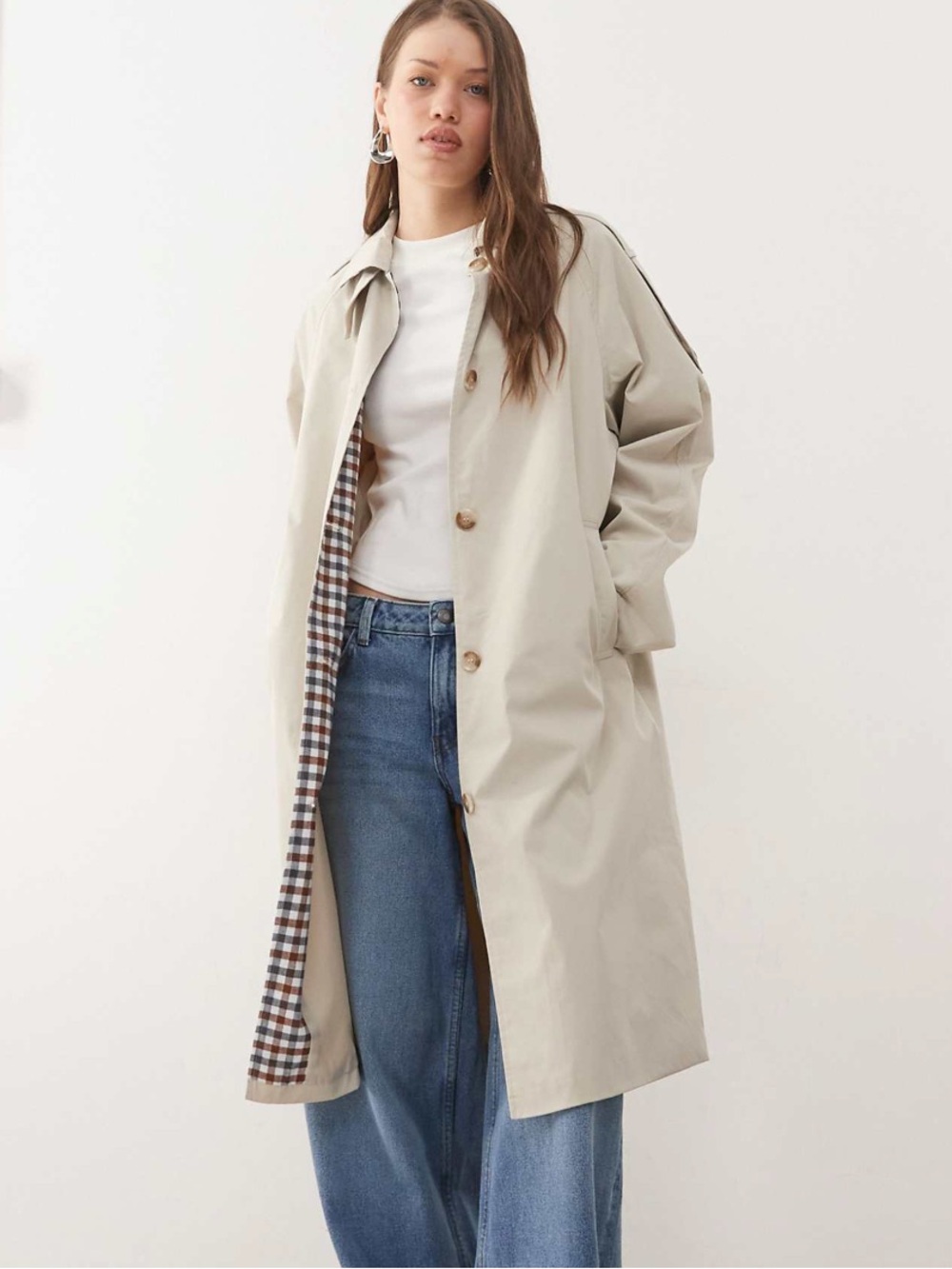 Midi Trench Coat - Beige